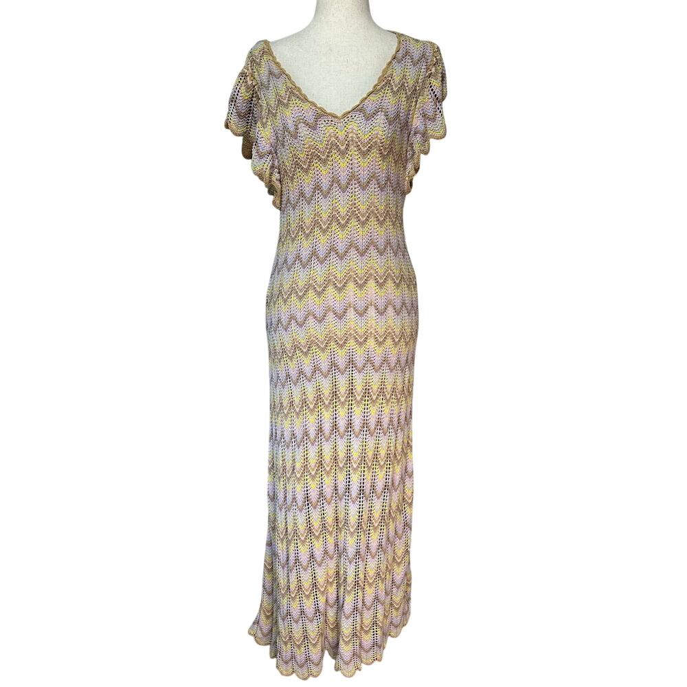 DEREK LAM 10 CROSBY X RTR Women's Crochet Knit Dress Size M